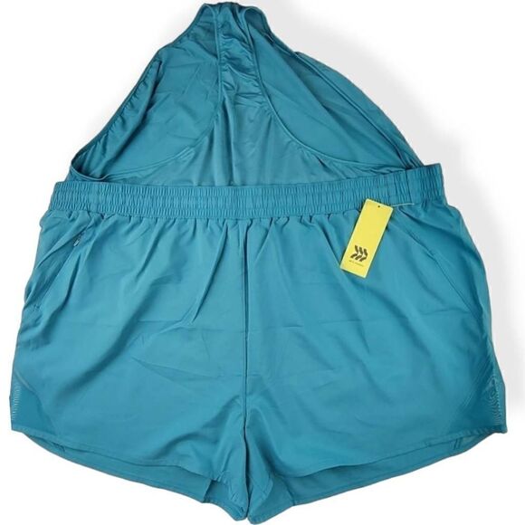 All in Motion Mid Rise Turquoise Running Shorts  3X - Picture 3 of 5